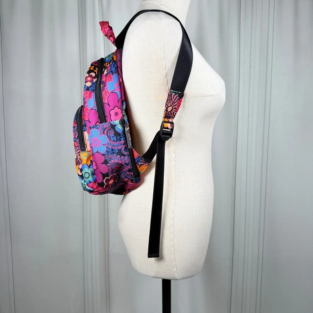Vera Bradley Multicolor Floral Mini Backpack in Pink, Red, Blue, Orange